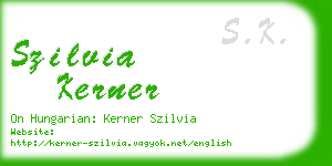 szilvia kerner business card